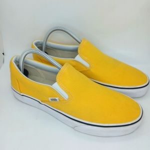 Vans Slip On Skateboard Shoes Neon Bright Yellow Size 9.5